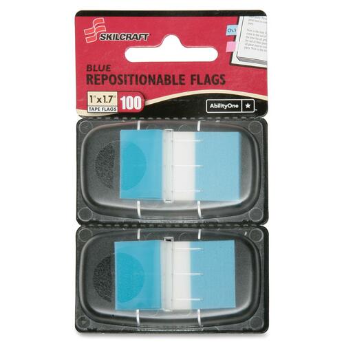 SKILCRAFT® NSN6211307 SKILCRAFT Removable Self-stick Flags Dispenser
