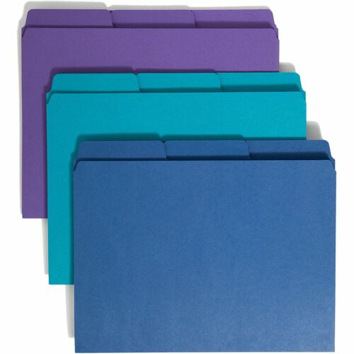 Smead SMD11989 SuperTab 1/3 Tab Cut Letter Recycled Top Tab File Folder