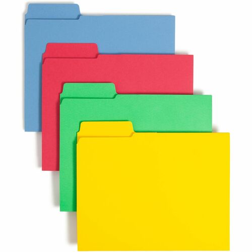 Smead SMD11905 SuperTab 1/3 Tab Cut Letter Recycled Top Tab File Folder