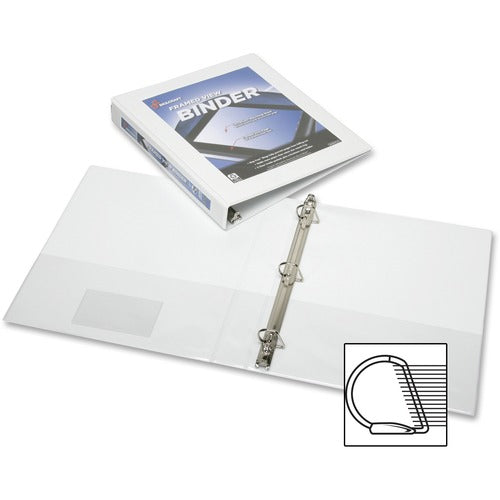 SKILCRAFT® NSN4621391 SKILCRAFT Frame View Binders - White, 1-1/2"