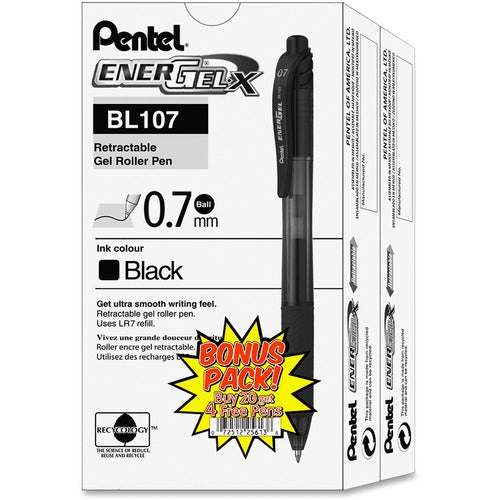 EnerGel PENBL107ASW2 EnerGel-X Retractable Gel Pens