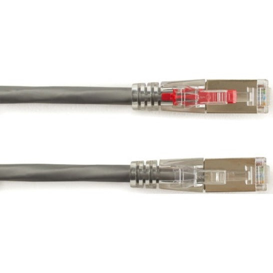 Black Box BBNC6APC80SGY05 CAT6A 650-MHz Locking Snagless Patch Cable