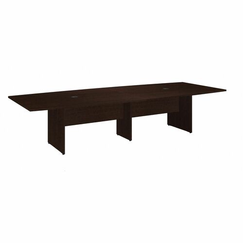 Bush Business Furniture BSH99TB12048MRK 120L x 48W Boat Top Conference Table - Mocha Cherry
