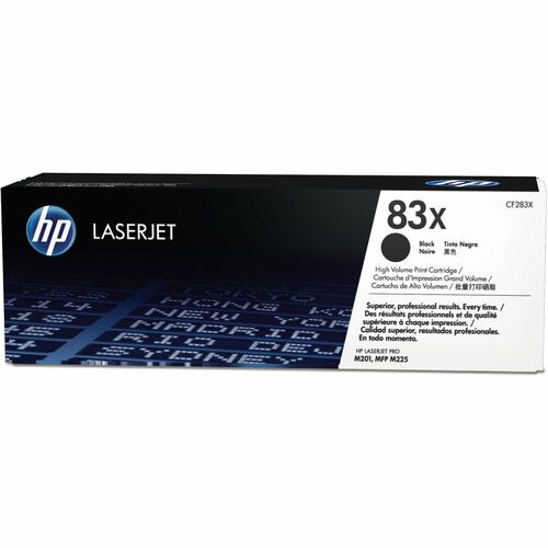 HP HEWCF283X 83X (CF283X) Original High Yield Laser Toner Cartridge - Single Pack - Black - 1 Each