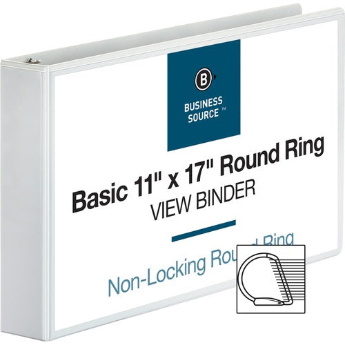 Business Source BSN45101 Tabloid-size Round Ring Reference Binder