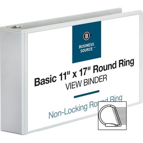 Business Source BSN45102 Tabloid-size Round Ring Reference Binder