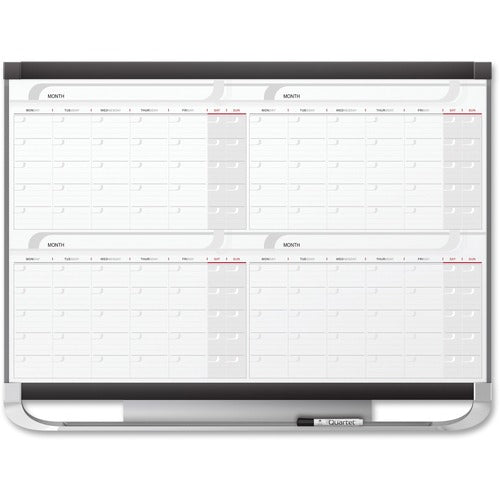 Quartet QRT4MCP43P2 Prestige 2 Magnetic Calendar Total Erase Whiteboard
