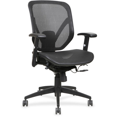 Lorell LLR40203 Executive Synchro Tilt Mesh Mid-back Office Chair