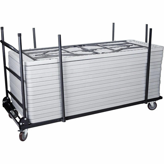 Lorell LLR65956 Blow-Mold Rectangular Table Trolley Cart