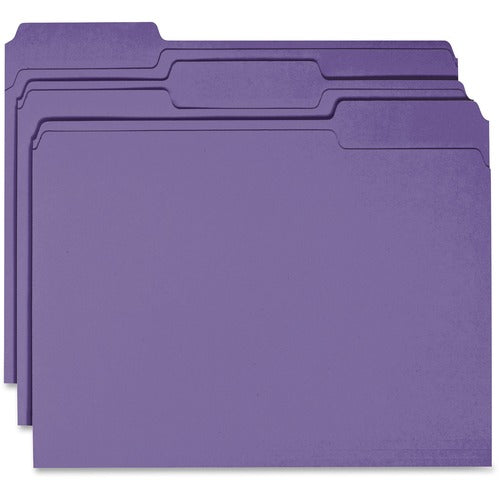 Business Source BSN44106 1/3 Tab Cut Recycled Top Tab File Folder