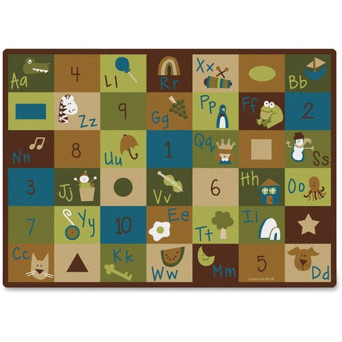 Carpets for Kids® CPT37700 Premium Learning Blocks Nature Design Rug