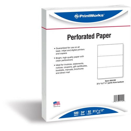Printworks PRB04122 Perforated Office Paper