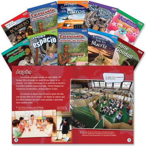 Shell Education SHL16112 TFK Fluent Spanish 3rd-Grade Book Set 3 Printed Book