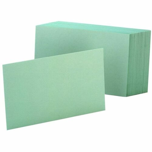 Oxford OXF7420GRE Colored Blank Index Cards