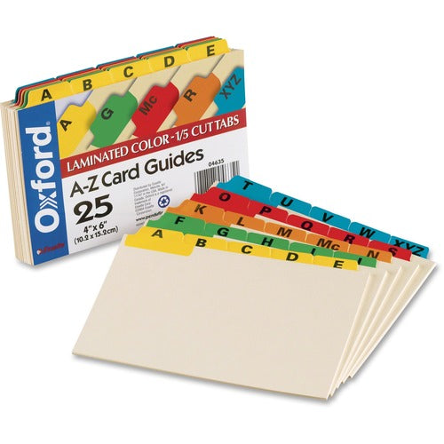 Oxford OXF04635 A-Z Laminated Tab Card Guides