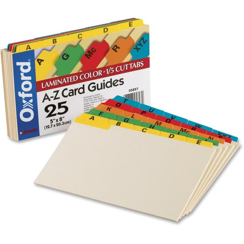 Oxford OXF05827 A-Z Laminated Tab Card Guides