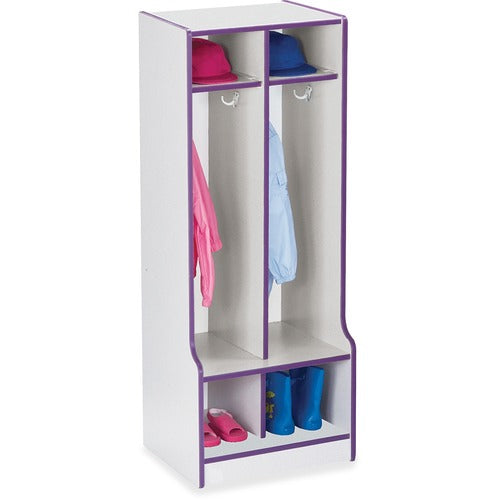 Jonti-Craft JNT4682JCWW004 Rainbow Accents Double Coat Hooks Step Locker