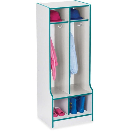 Jonti-Craft JNT4682JCWW005 Rainbow Accents Double Coat Hooks Step Locker