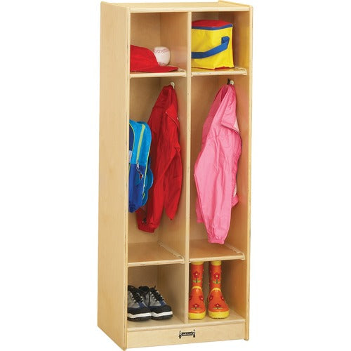 Jonti-Craft JNT2682JC Rainbow Accents 2 Section Coat Locker