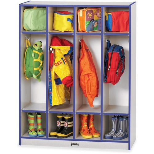 Jonti-Craft JNT0268JCWW003 Rainbow Accents 4 Section Coat Locker