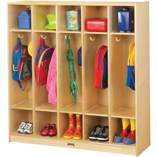 Jonti-Craft JNT2681JC Rainbow Accents 5 Section Coat Locker