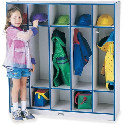 Jonti-Craft JNT2681JCWW003 Rainbow Accents 5-section Coat Locker