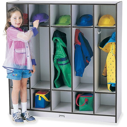 Jonti-Craft JNT2681JCWW180 Rainbow Accents 5-section Coat Locker