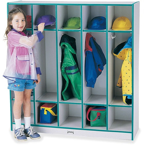 Jonti-Craft JNT2681JCWW005 Rainbow Accents 5-section Coat Locker
