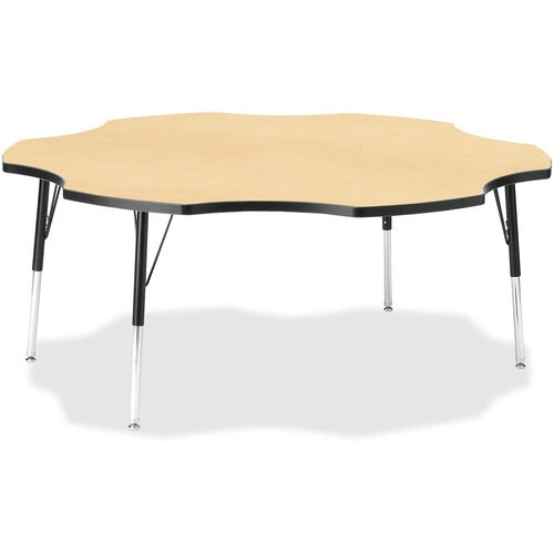 Jonti-Craft JNT6458JCA011 Berries Adult Black Edge Six-leaf Table