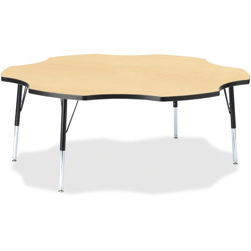 Jonti-Craft JNT6458JCE011 Berries Elementary Black Edge Six-leaf Table
