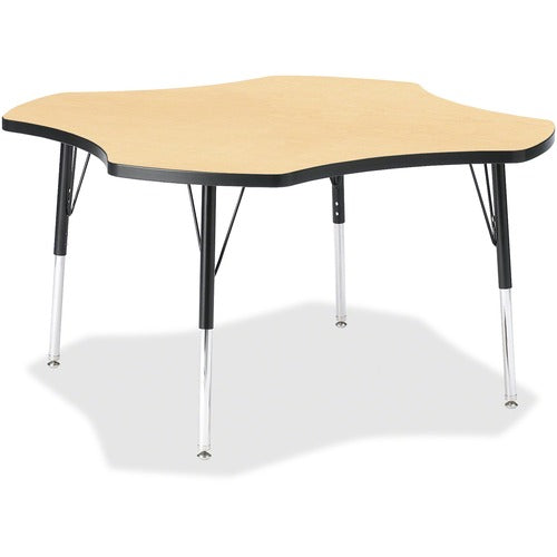 Jonti-Craft JNT6453JCE011 Berries Elementary Black Edge Four-leaf Table