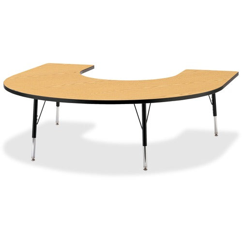 Jonti-Craft JNT6445JCE210 Berries Elementary Black Edge Horseshoe Table