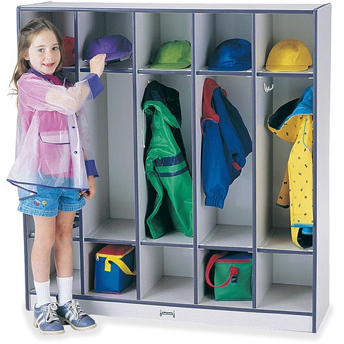 Jonti-Craft JNT2681JCWW112 Rainbow Accents 5-section Coat Locker
