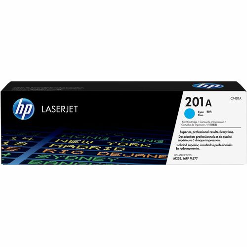 HP HEWCF401A 201A Original Laser Toner Cartridge - Cyan - 1 Each