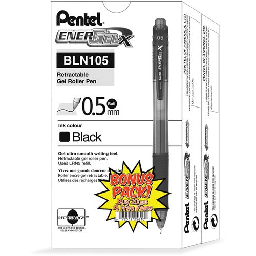 EnerGel PENBLN105ASW2 EnerGel-X Retractable Gel Pens