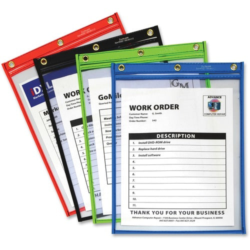 C-Line CLI50920 Heavy-Duty Super Heavyweight Plus Stitched Shop Ticket Holder - 9" x 12"