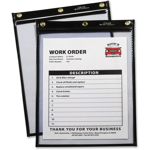 C-Line CLI50912 Heavy-Duty Super-Heavyweight Plus Stitched Shop Ticket Holders - 9" x 12"