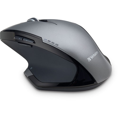 Verbatim VER98622 Wireless Desktop 8-Button Deluxe Blue Led Mouse - Graphite - Blue Led - Wireless - Radio Frequency - Graphite - Usb - 1600 Dpi - Computer - Scroll Wheel - 8 Button(S)