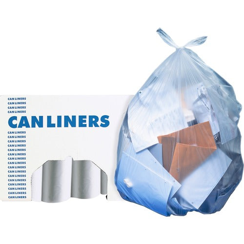 Heritage HERH8053PCR01 Accufit 55-Gallon Round Can Liners - 55 Gal - 40" Width X 53" Length X 1.30 Mil (33 Micron) Thickness - Clear - 100/Carton - Can