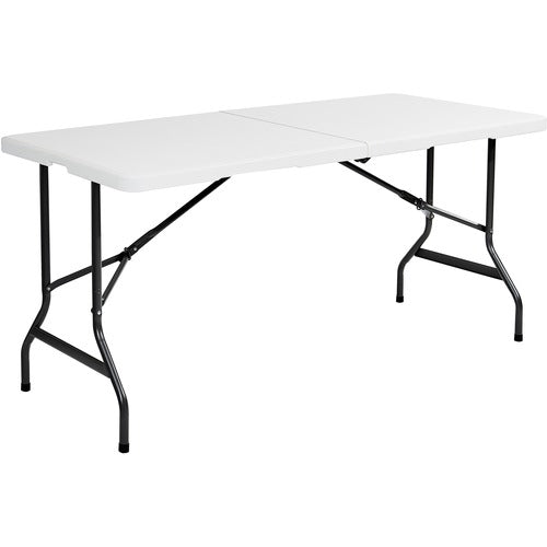 Iceberg ICE65473 Indestructable Too Bifold Table - Rectangle Top - 96" Table Top Length X 30" Table Top Width X 2" Table Top Thickness - 29" Height - Platinum, Powder Coated - Tubular Steel