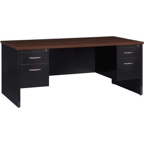 Lorell LLR79139 Fortress Modular Series Double-Pedestal Desk