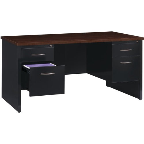 Lorell LLR79141 Fortress Modular Series Double-Pedestal Desk