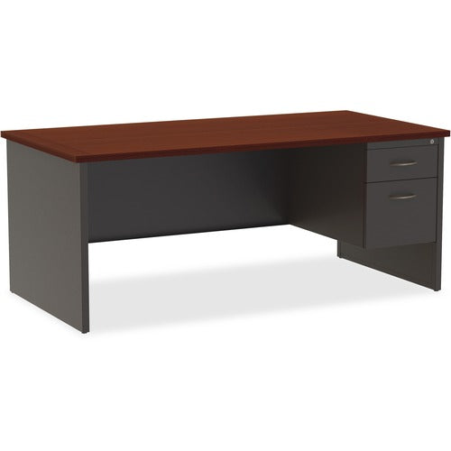 Lorell LLR79144 Fortress Modular Series Right-Pedestal Desk