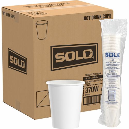 Solo SCC370W2050 10 oz Paper Hot Cups