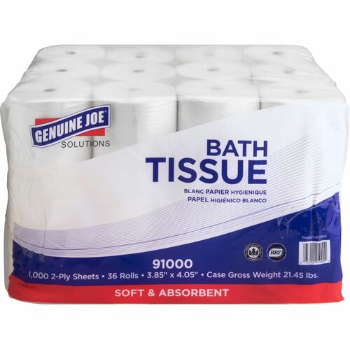 Genuine Joe Solutions GJO91000 Double Capacity Bath Tissue