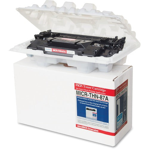 microMICR MCMMICRTHN87A MICR Laser Toner Cartridge 87A (CF287A) - Black - 1 Each
