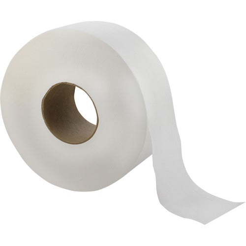 Livi SOL23501 Jumbo Bath Tissue - 2 Ply - 3.30" X 1000 Ft - White - Virgin Fiber - Perforated, Embossed, Eco-Friendly, Soft, Durable, Absorbent - For Bathroom - 12 / Carton