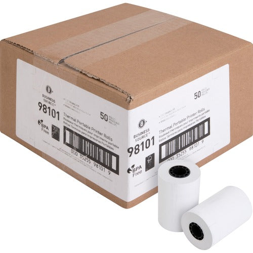Business Source BSN98101 Portable Printer Thermal Rolls