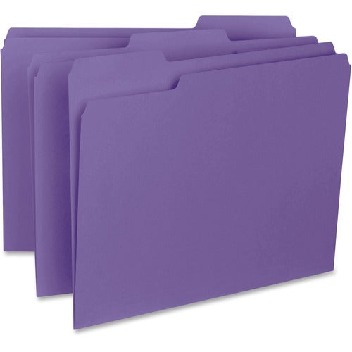 Business Source BSN99717 1/3 Tab Cut Letter Recycled Top Tab File Folder