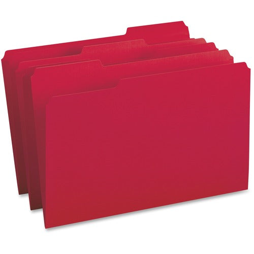 Business Source BSN99720 1/3 Tab Cut Legal Recycled Top Tab File Folder
